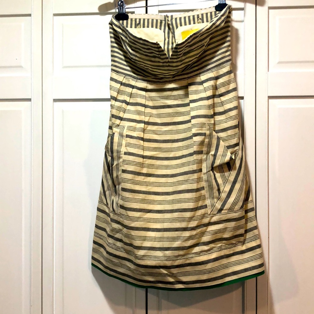 Maeve strapless tan & gray dress - Size 2